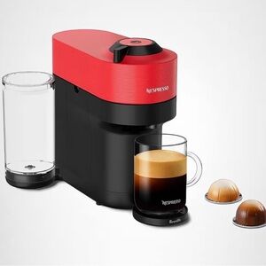 Breville Nespresso Red and Black Coffee Maker